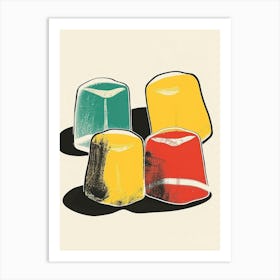 Minimalist Primary Colour Jelly Art Print