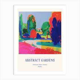 Colourful Gardens Schnbrunn Palace Gardens Austria 4 Blue Poster Art Print