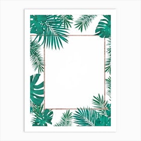 Square Tropical Floral Graphic Tree Branches Embrace Modern Minimalism Amidst A Dense Jungle Of Flo (1) Art Print