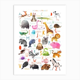 Animal Alphabet 2 Animal Art Print