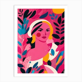 Lady In Pink Art Print