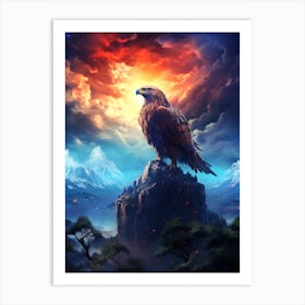 Eagle In The Sky Art Print