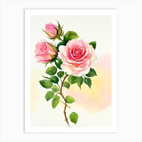 Rose Vintage Flowers Flower Art Print