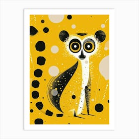Yellow Lemur 3 Art Print