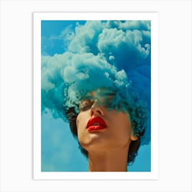 Blue Smoke 5 Art Print