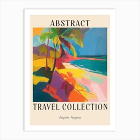 Abstract Travel Collection Poster Zanzibar Tanzania 2 Art Print