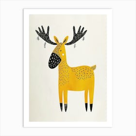 Yellow Moose 2 Art Print