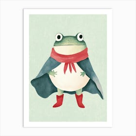 Frog Superhero Art Print