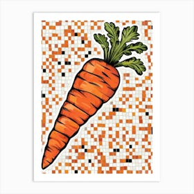 Carrot Mosaic Tile Art Print