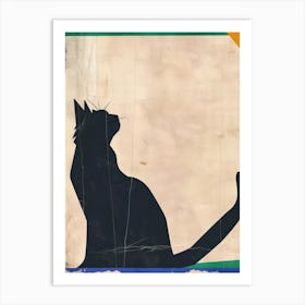 Cat 7 Cut Out Collage Art Print