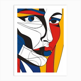 Abstract Woman'S Face 17 Art Print