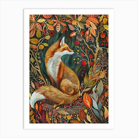 Solitary Fox In The Autumn 4 Art Print