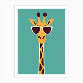 Giraffe With Sunglasses Art Print