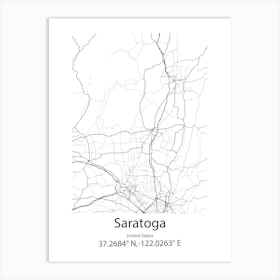 Saratoga Springs,United States Minimalist Map Poster