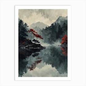 Asian Landscape Painting 39 Art Print