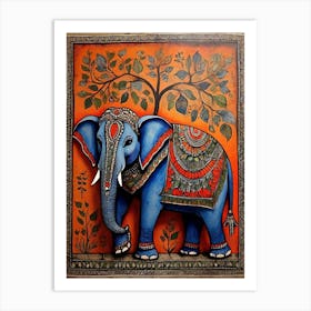 Default Traditional Madhubani Style Painting Of An Elephant On 0 (1) Art Print