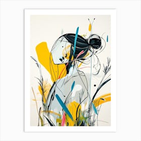 Woman In The Grass Art Print