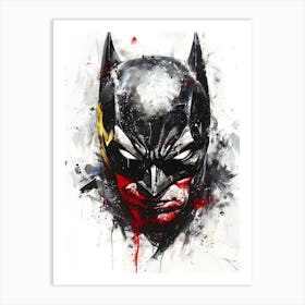 Batman Portrait Watercolor Art Print