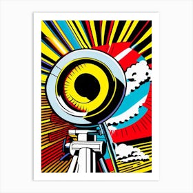 Infrared Telescope Bright Comic Space Art Print