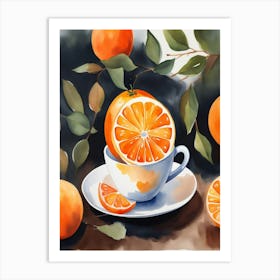 Cup And Orange. Art Print