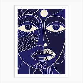 Woman'S Face 124 Art Print