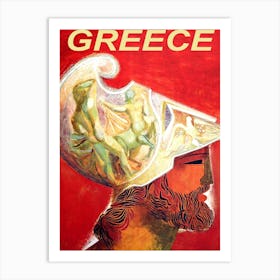 Greece, Profile Of A Man From Hellenic Culture Art Print