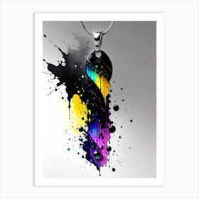 Rainbow Key Necklace Art Print