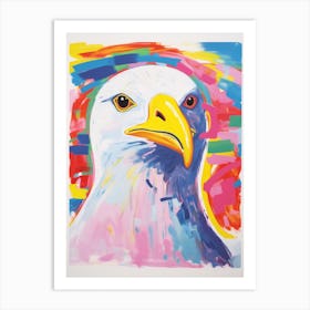 Colourful Bird Painting Seagull 3 Art Print