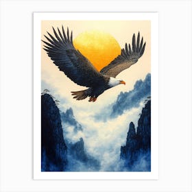 Eagle In Flight 3 Art Print