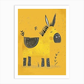Yellow Donkey 4 Art Print