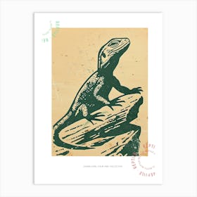 Gila Lizard Bold Block 2 Poster Art Print