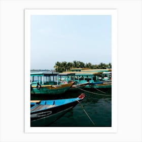 Colorful Boats In Hoi An Vietnam Art Print