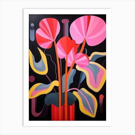 Cyclamen 1 Hilma Af Klint Inspired Flower Illustration Art Print