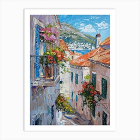Balcony Painting In Dubrovnik 2 Art Print