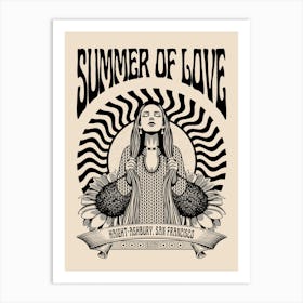 Summer Of Love Hippie Boho Wall Art Art Print