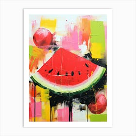 Watermelon's Neo-Expressionist Waltz Art Print