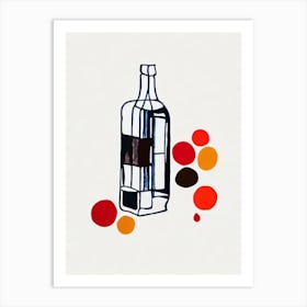 Choco Cola 1 Picasso Line Drawing Cocktail Poster Art Print