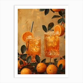 Orange Cocktail With Ice 2 Art Print