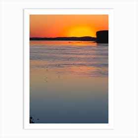 Sunset Over The Danube Art Print