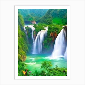 Ban Gioc–Detian Falls, Vietnam And China Majestic, Beautiful & Classic Art Print