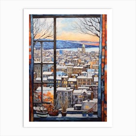 Winter Cityscape Oslo Norway 3 Art Print