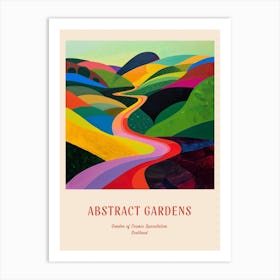 Colourful Gardens Garden Of Cosmic Speculation Scotland 1 Red Poster Art Print