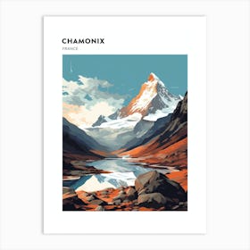 Chamonix France 4 Hiking Trail Landscape Poster Art Print