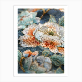 Chinese Floral Embroidery 7 Art Print