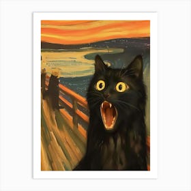 Kitty scream Art Print