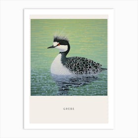 Ohara Koson Inspired Bird Painting Grebe 4 Poster Art Print