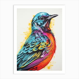 Andy Warhol Style Bird Lark 3 Art Print