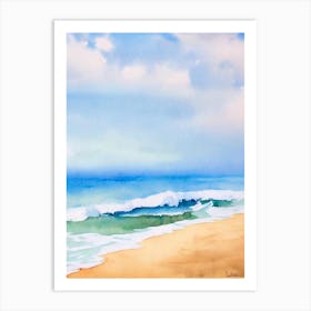 Coral Beach, Australia Watercolour Art Print