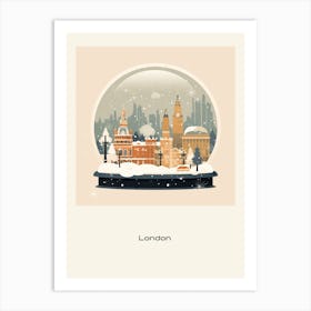 London United Kingdom 2 Snowglobe Poster Art Print