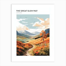 The Great Glen Way Scotland 3 Hiking Trail Landscape Poster Art Print